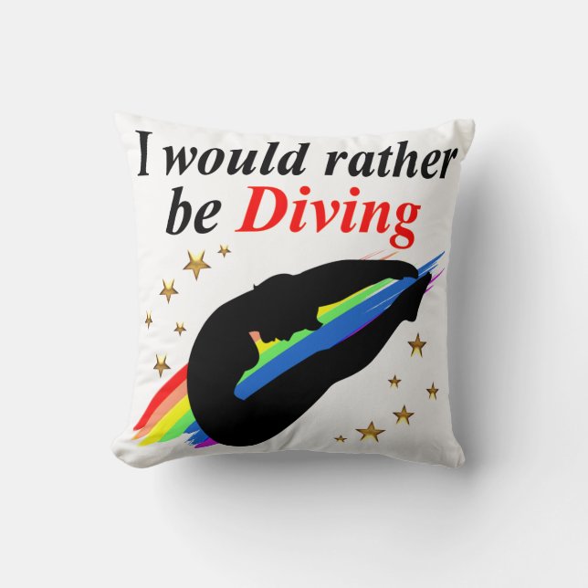 IK ZOU LIEVER DUIKEN MEISJE ONTWERP KUSSEN (Voorkant)