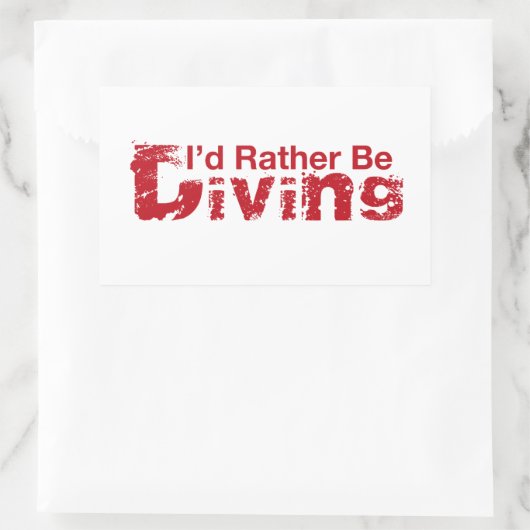 Ik zou liever duiken Stickers (Tas)