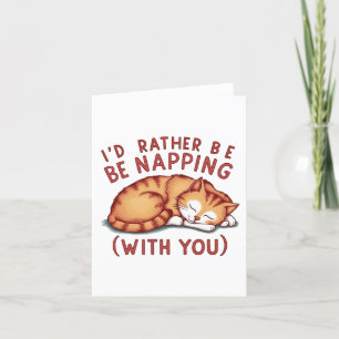 Ik zou liever dutten (met jou) - Ginger Cat Bedankkaart