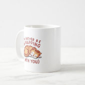 Ik zou liever dutten (met jou) - Ginger Cat Koffiemok (Voorkant links)