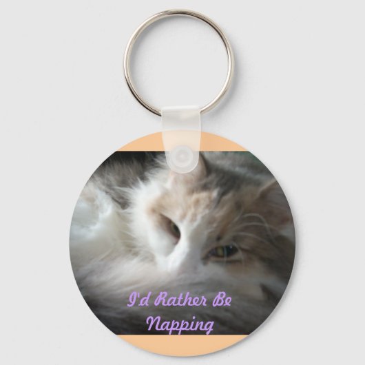 Ik zou liever een afschilderij zijn - calico sleutelhanger (Voorkant)