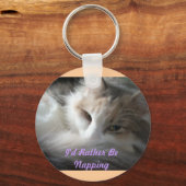 Ik zou liever een afschilderij zijn - calico sleutelhanger (Voorkant)