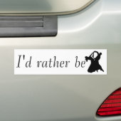 Ik zou liever een ballroomdanser zijn bumpersticker (Op auto)