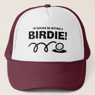 Ik zou liever een BIRDIE grappig golfcitaat slaan Trucker Pet