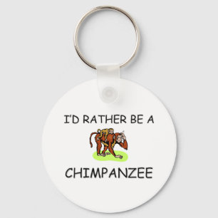 Ik zou liever een chimpansee zijn sleutelhanger