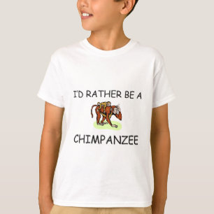 Ik zou liever een chimpansee zijn t-shirt