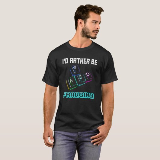 Ik zou liever een citaat voor een computergamer op t-shirt (Voorkant volledig)