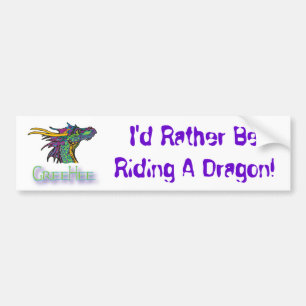 Ik zou liever een draak rondleiden. bumpersticker
