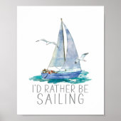 Ik zou liever een e-mailcitaat verkopen - Waterver Poster (Voorkant)