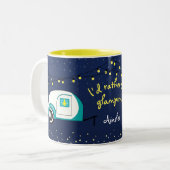 Ik zou liever een eigen naam glampen tweekleurige koffiemok (Voorkant links)