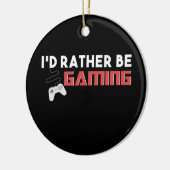 Ik zou liever een gamecomputer en consolemanager z keramisch ornament (Links)