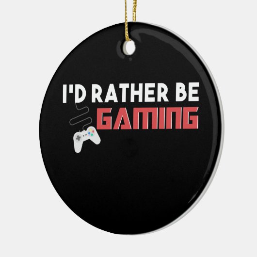 Ik zou liever een gamecomputer en consolemanager z keramisch ornament (Links)