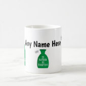 Ik zou liever een geweer zijn. koffiemok (Center)