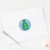 Ik zou liever een geweer zijn. ronde sticker (Envelop)