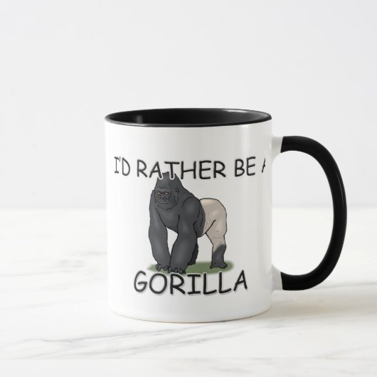 Ik zou liever een Gorilla zijn Mok (Rechts)