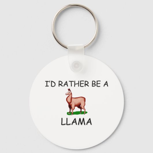 Ik zou liever een Llama zijn Sleutelhanger (Voorkant)