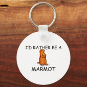 Ik zou liever een marmot zijn sleutelhanger (Voorkant)