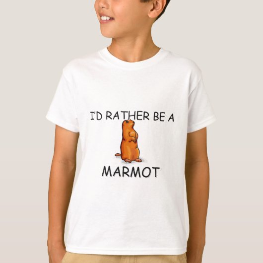 Ik zou liever een marmot zijn t-shirt (Voorkant)