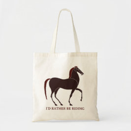 "Ik zou liever een paard achter de oude Griekse po Tote Bag