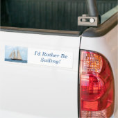 Ik zou liever een trappelende Schooner BVI verkope Bumpersticker (Op Truck)