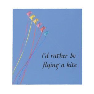 Ik zou liever een vlieger vliegen notitieblok