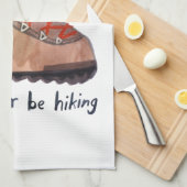 Ik zou liever een wandelaar zijn. theedoek (Quarter Fold)