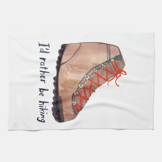 Ik zou liever een wandelaar zijn. theedoek (Horizontaal)