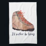 Ik zou liever een wandelaar zijn. theedoek<br><div class="desc">Ik zou liever aan het wandelen zijn!! Hoe zit het met jou? Bekijk deze handdoek en controleer mijn winkel op meer overeenkomende objecten zoals overhemden, magneten, sleutelhangers, kussens, stickers en meer. En natuurlijk ook nog meer campervan en camping spullen. Pas dit met een naam, uw eigen tekst aan, of verander...</div>