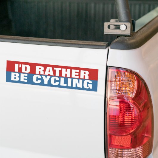 Ik zou liever fietsen bumpersticker (Op Truck)