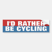 Ik zou liever fietsen bumpersticker (Voorkant)