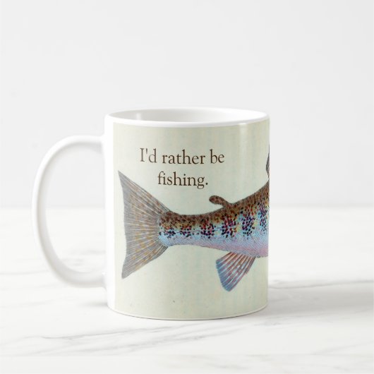 Ik zou liever forelvisserij-Mok zijn Koffiemok (Links)