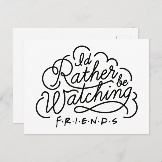 Ik zou liever FRIENDS™ Script 2 bekijken Uitnodiging Briefkaart (Voorkant / Achterkant)