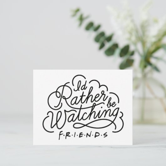 Ik zou liever FRIENDS™ Script 2 bekijken Uitnodiging Briefkaart (Staand voorkant)