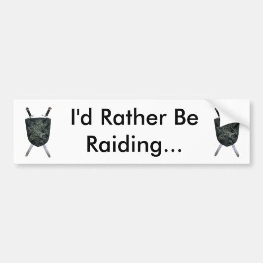 Ik zou liever gaan... bumpersticker (Voorkant)