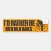 Ik zou liever gaan fietsen bumpersticker (Voorkant)