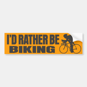 Ik zou liever gaan fietsen bumpersticker