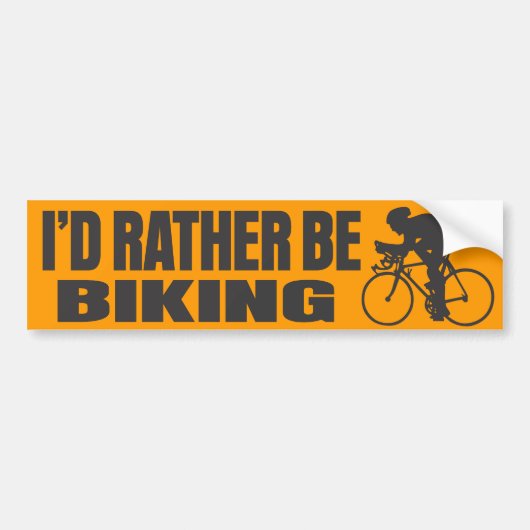 Ik zou liever gaan fietsen bumpersticker (Voorkant)