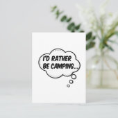 Ik zou liever gaan kamperen briefkaart (Staand voorkant)