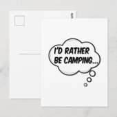 Ik zou liever gaan kamperen briefkaart (Voorkant / Achterkant)
