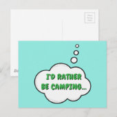 Ik zou liever gaan kamperen briefkaart (Voorkant / Achterkant)