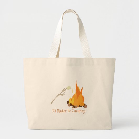 Ik zou liever gaan kamperen! grote tote bag (Voorkant)