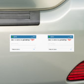 Ik zou liever gaan kletsen bumpersticker (Op auto)
