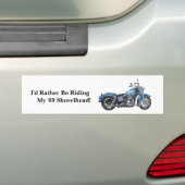 Ik zou liever gaan rijden bumpersticker (Op auto)