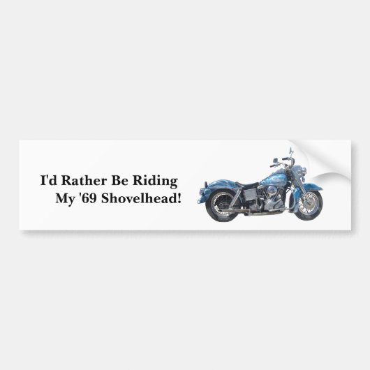 Ik zou liever gaan rijden bumpersticker (Voorkant)