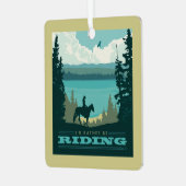 Ik zou liever gaan rijden metalen ornament (Voorkant links)