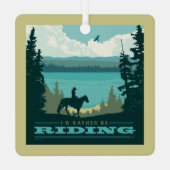 Ik zou liever gaan rijden metalen ornament (Achterkant)