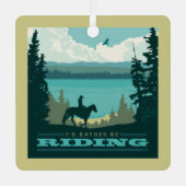 Ik zou liever gaan rijden metalen ornament (Voorkant)