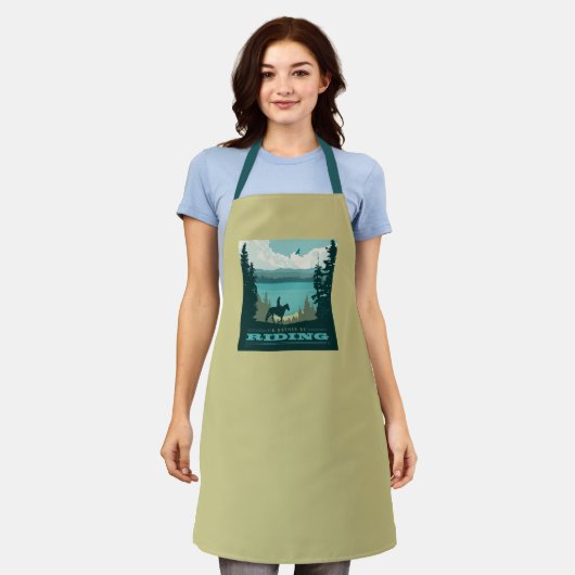 Ik zou liever gaan rijden schort (Gedragen)