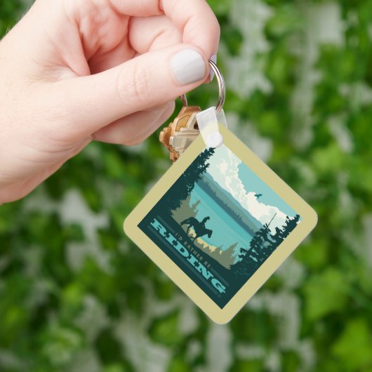 Ik zou liever gaan rijden sleutelhanger (Hand)