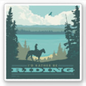 Ik zou liever gaan rijden sticker (Voorkant)